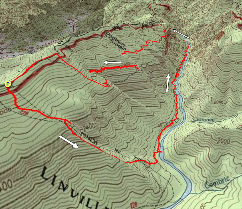 Linville Gorge Trail To Pinch In Trail Map, Guide Nebo, NC AllTrails ...